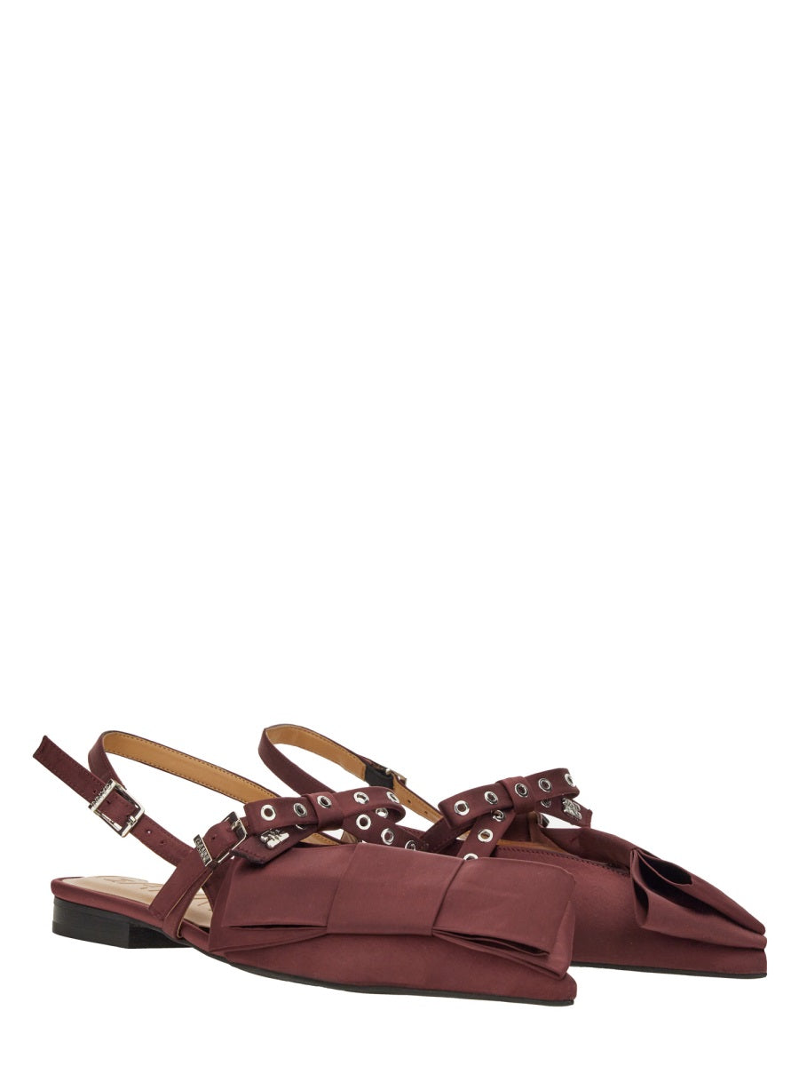 Ganni Women Satin Ballerina GANNI