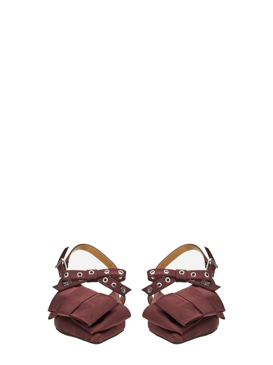 Ganni Women Satin Ballerina GANNI