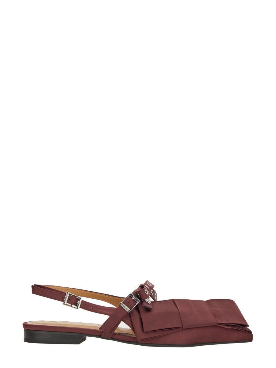 Ganni Women Satin Ballerina GANNI