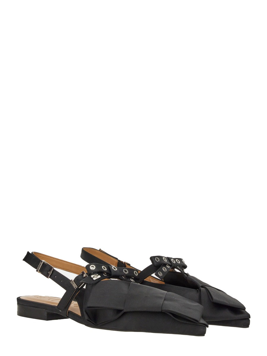 Ganni Women Satin Ballerina GANNI