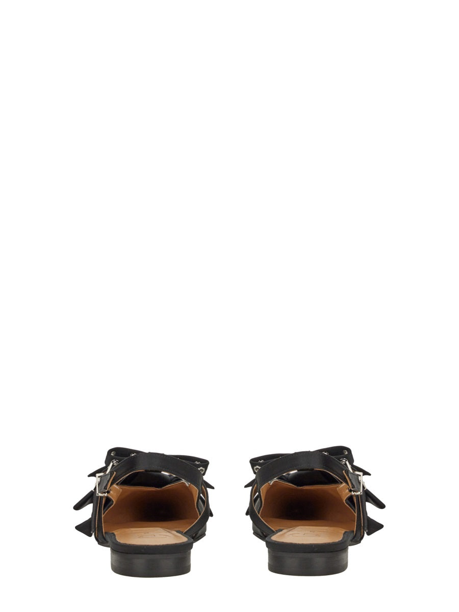 Ganni Women Satin Ballerina GANNI