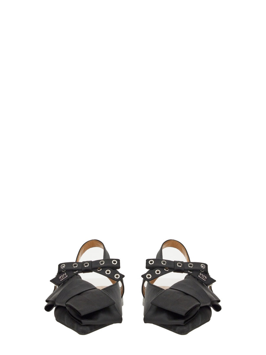 Ganni Women Satin Ballerina GANNI