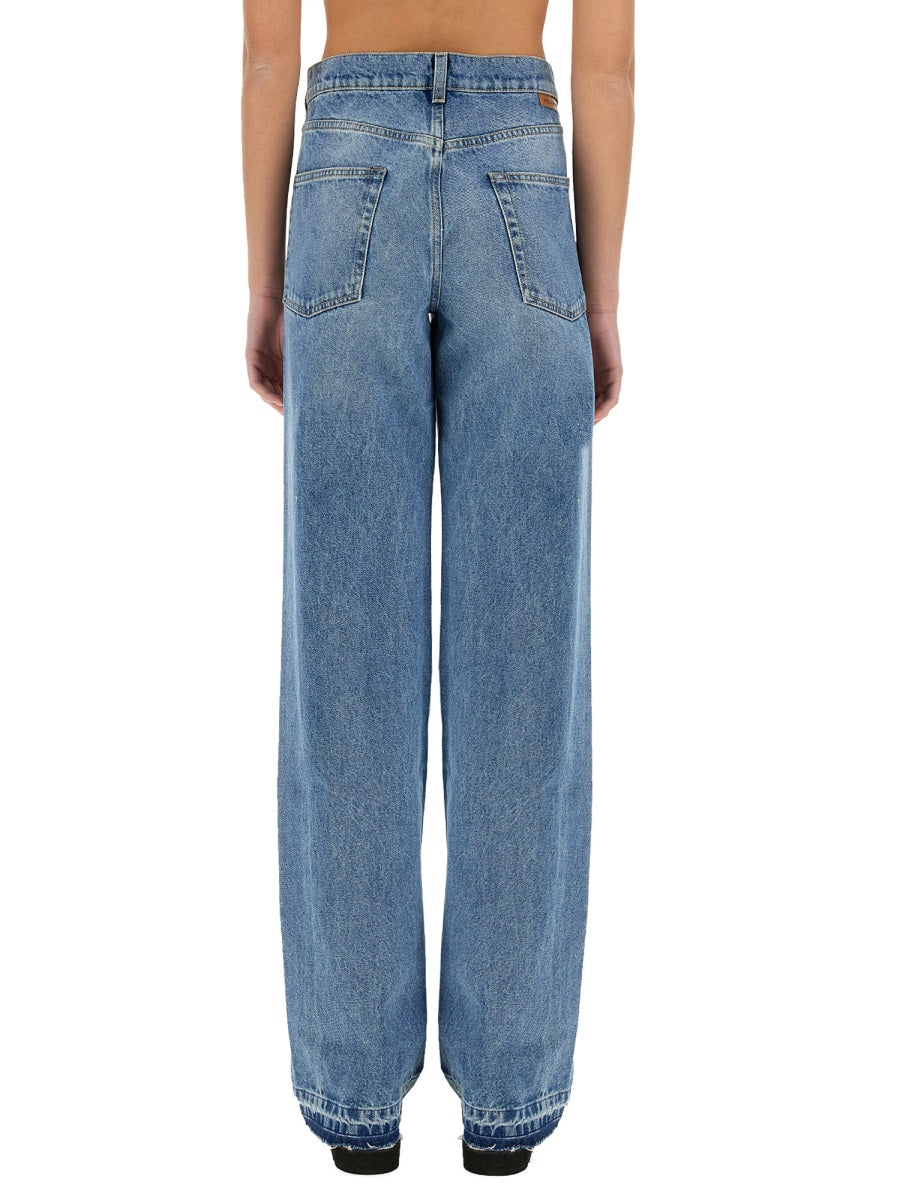 Stella Mccartney Women Straight-Leg Jeans With Contrasting Panels STELLA MCCARTNEY