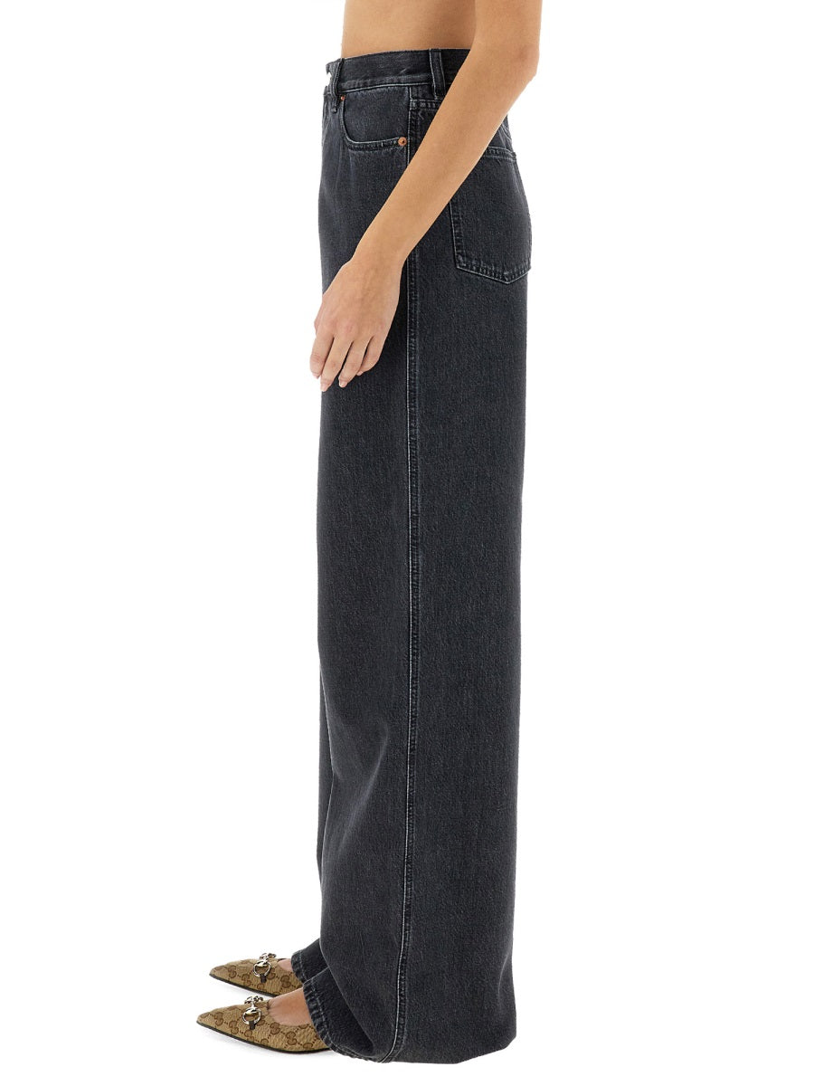 Gucci Women Wide Leg Denim Pants GUCCI