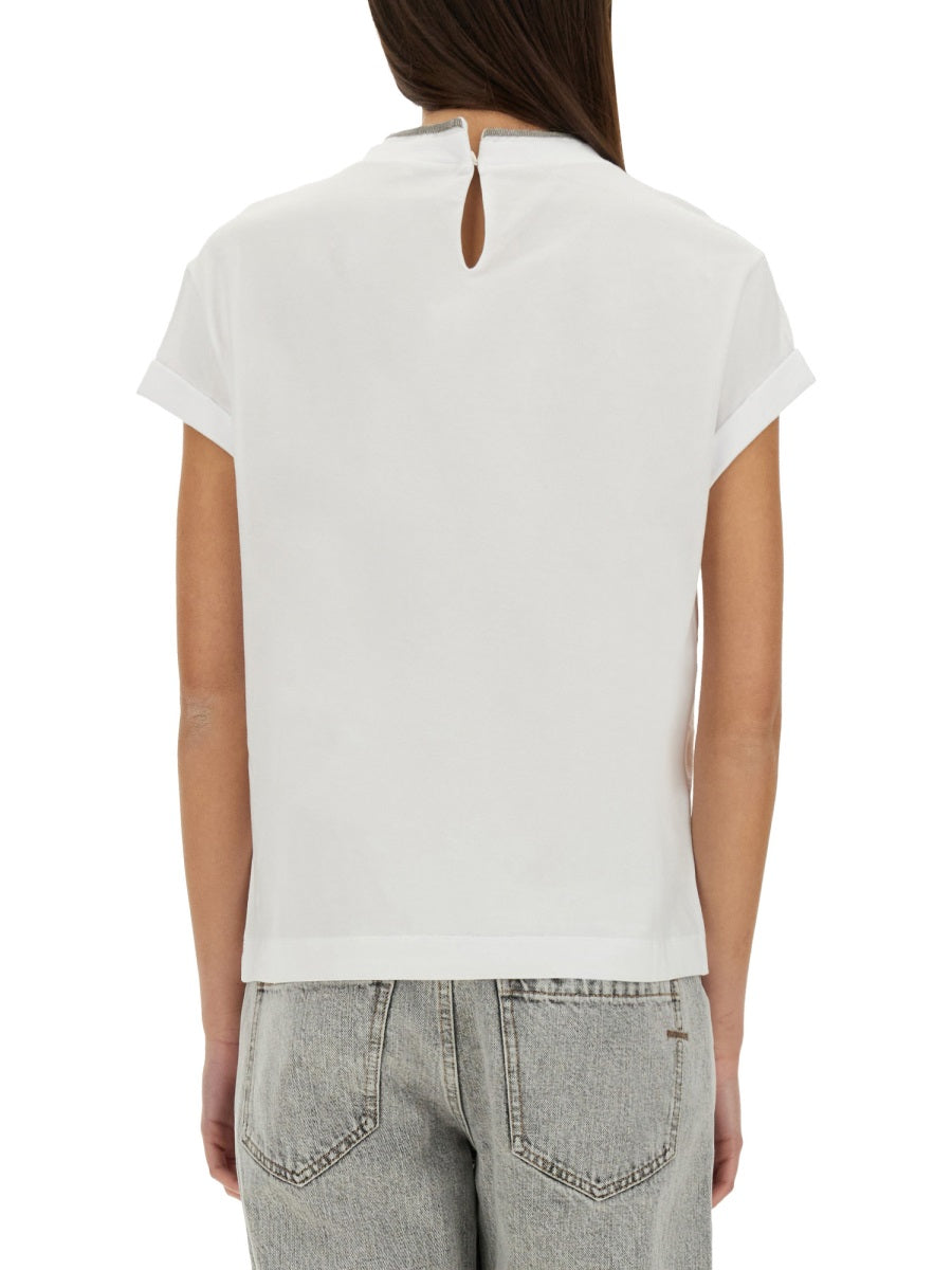 Brunello Cucinelli Women Cotton Jersey T-Shirt BRUNELLO CUCINELLI