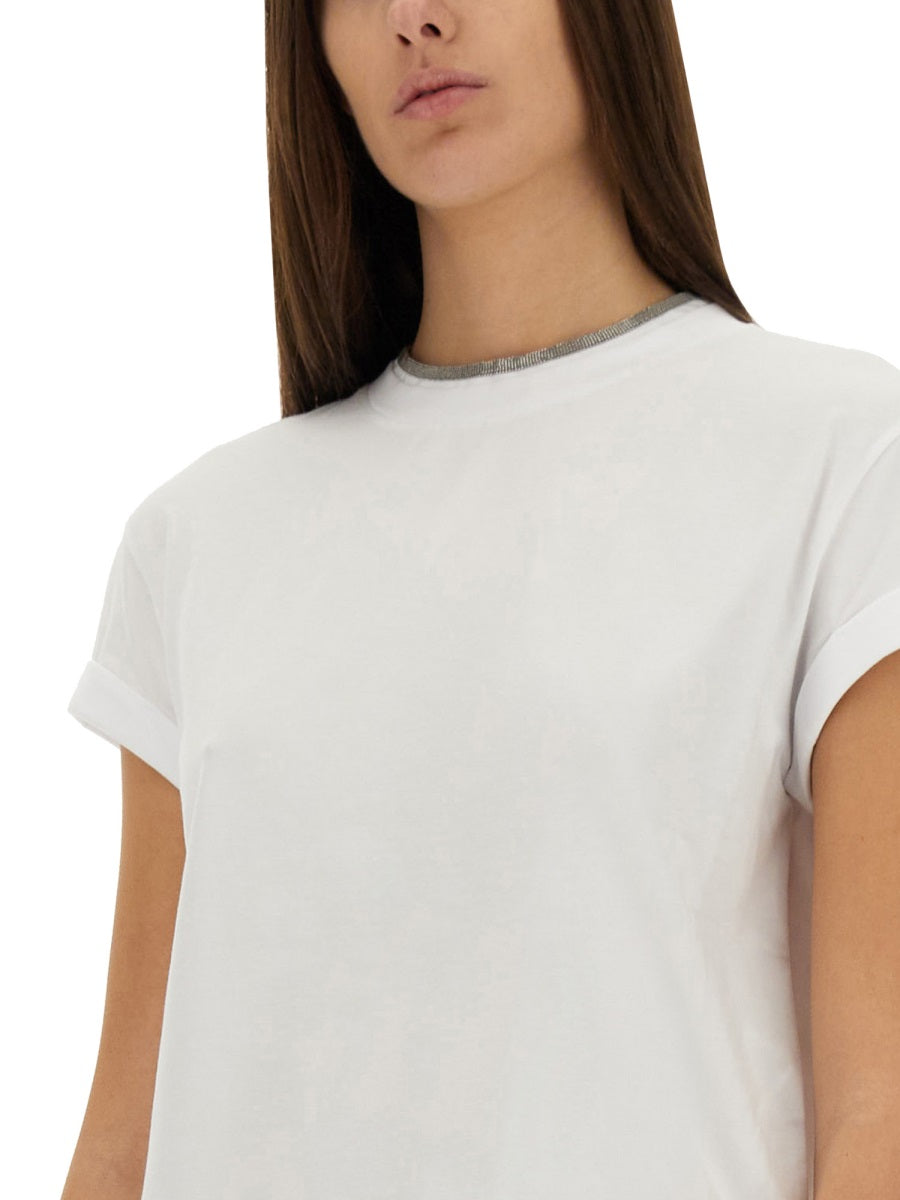 Brunello Cucinelli Women Cotton Jersey T-Shirt BRUNELLO CUCINELLI