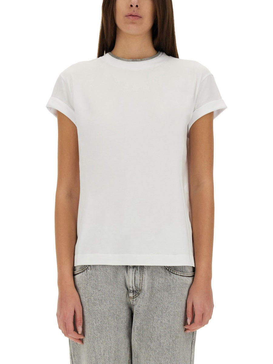 Brunello Cucinelli Women Cotton Jersey T-Shirt BRUNELLO CUCINELLI
