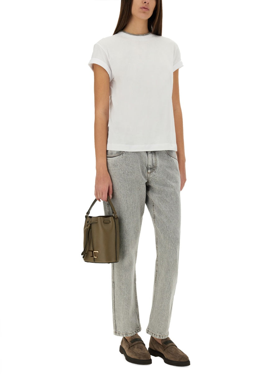 Brunello Cucinelli Women Cotton Jersey T-Shirt BRUNELLO CUCINELLI