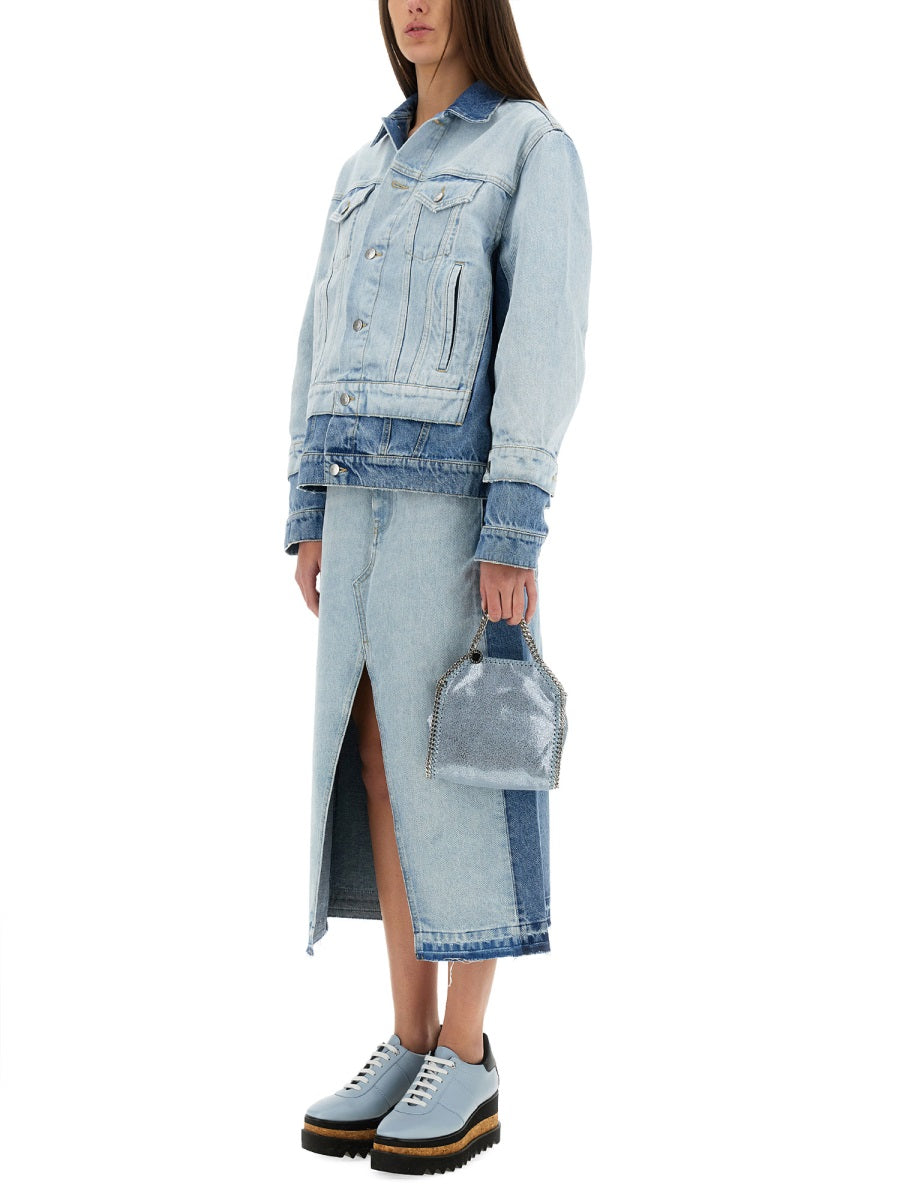 Stella Mccartney Women Denim Skirt With Contrasting Panel STELLA MCCARTNEY