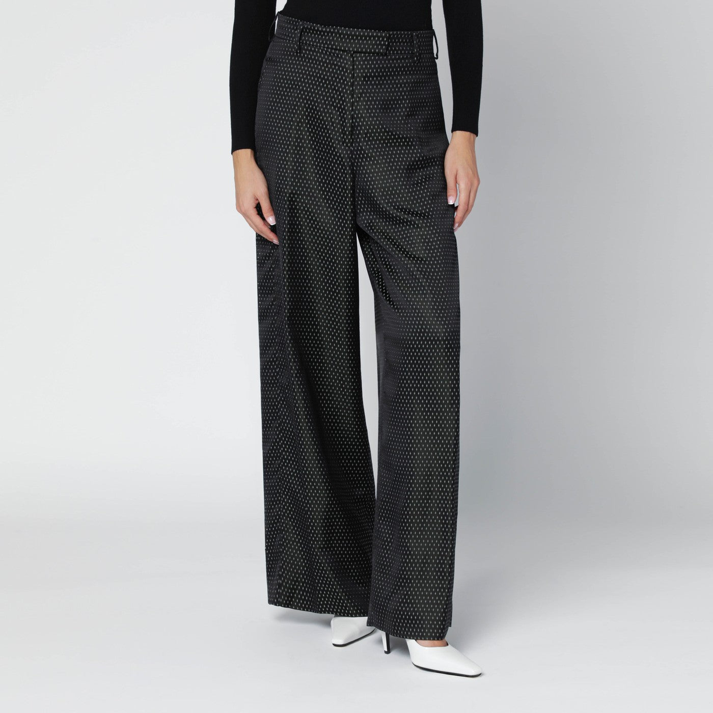 Dries Van Noten Black Jacquard Trousers Women DRIES VAN NOTEN