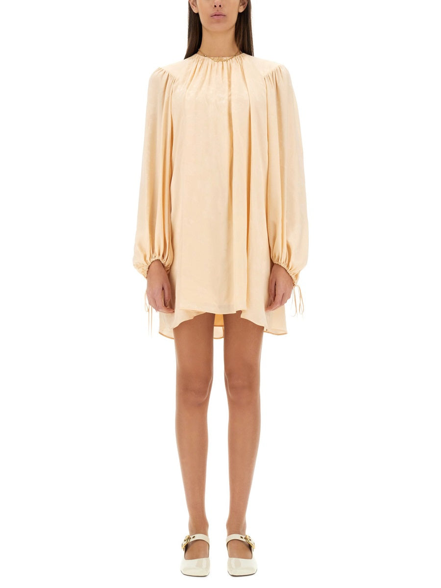 Chloé Women Silk Shirred Mini Dress CHLOE
