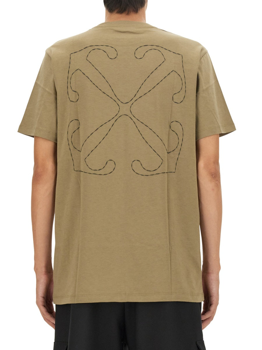 Off-White Men T-Shirt With Arrow Embroidery OFF-WHITE