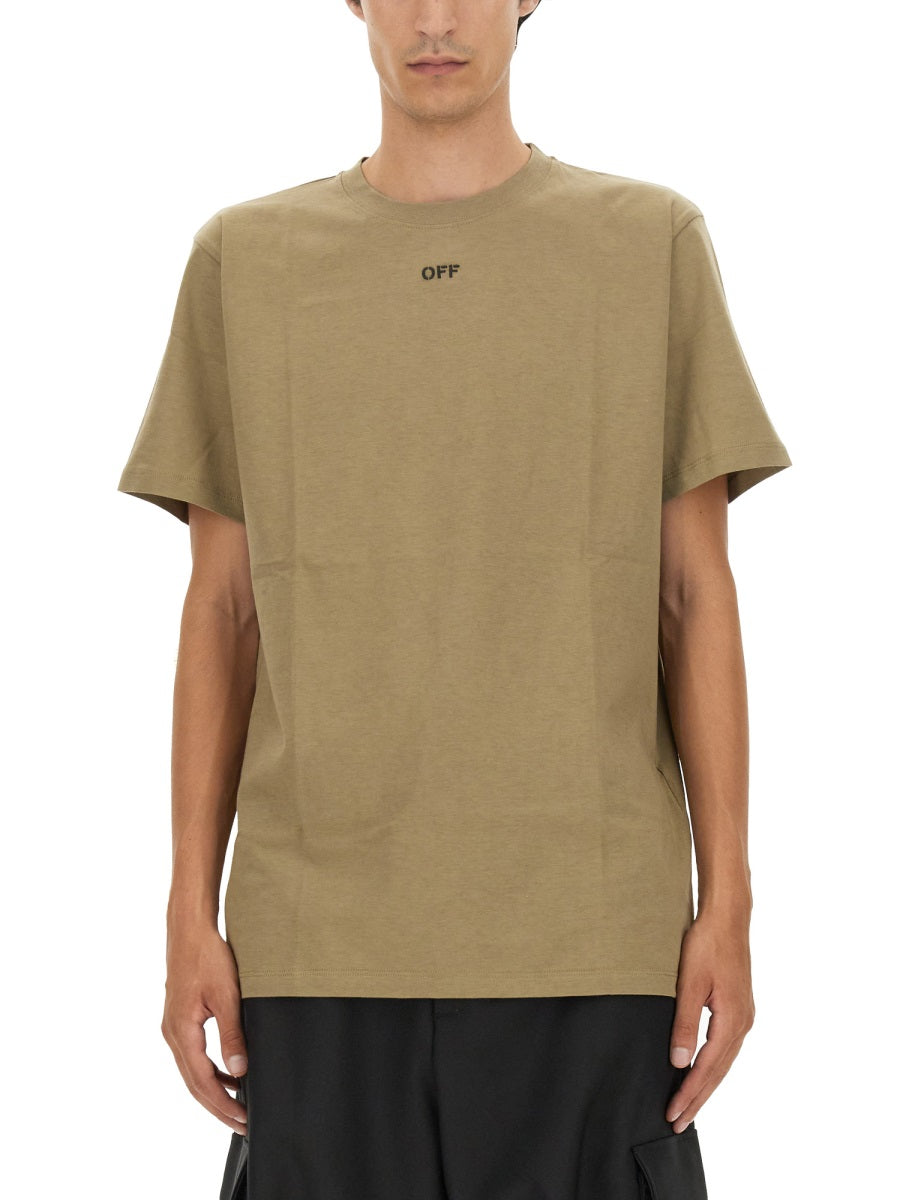 Off-White Men T-Shirt With Arrow Embroidery OFF-WHITE