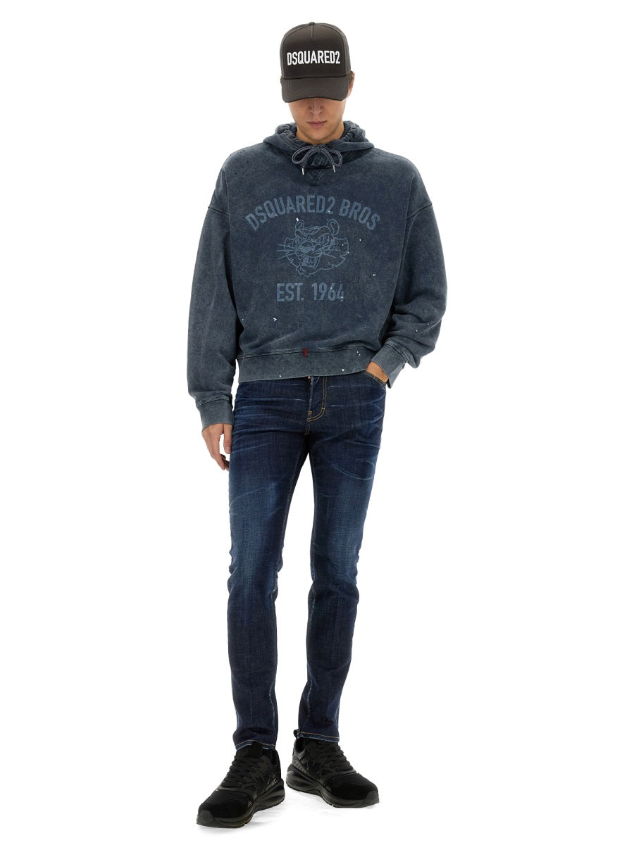 Dsquared Men Sweatshirt With Logo Print DSQUARED2