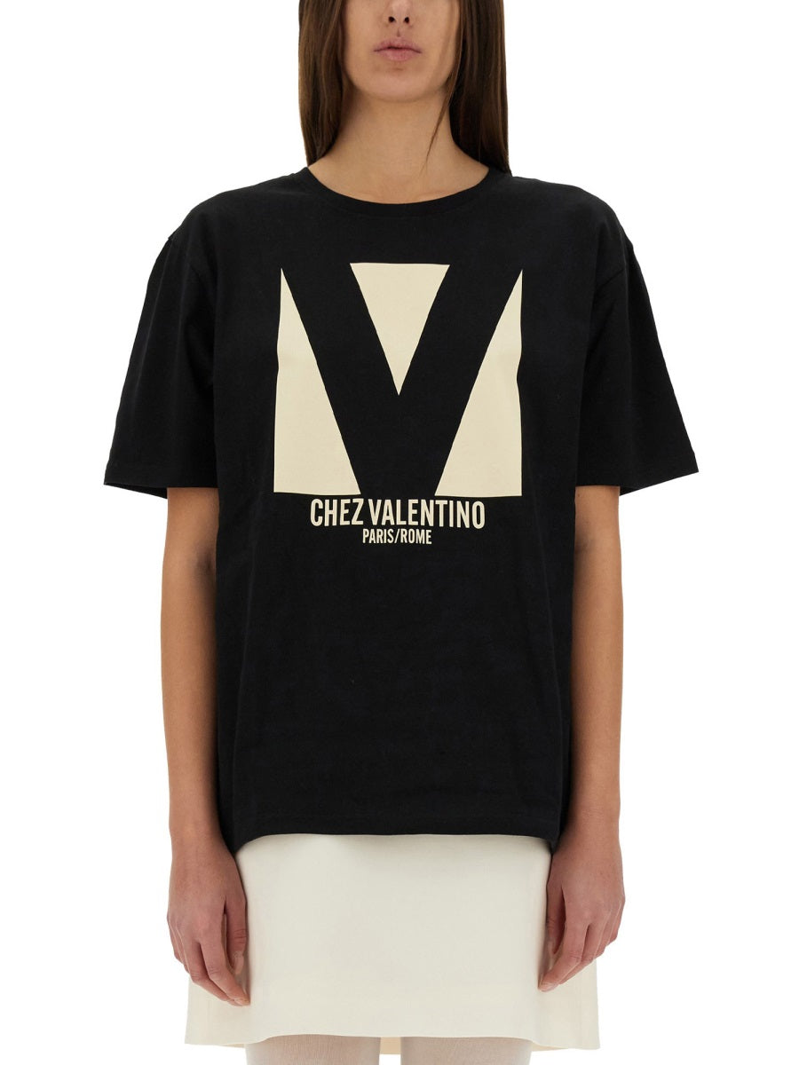 Valentino Women "Chez Valentino" Print T-Shirt VALENTINO