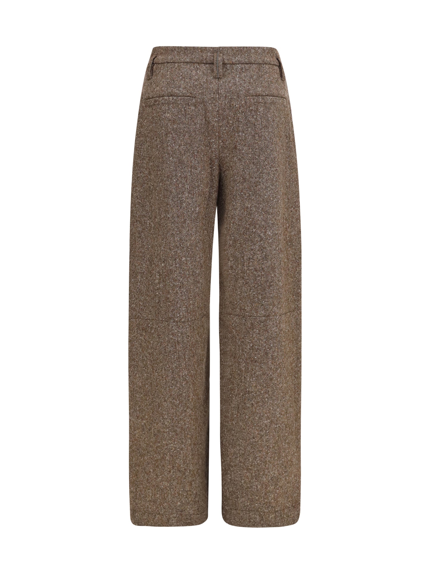 Brunello Cucinelli Women Virgin Wool Palazzo Pants With Monili Detail BRUNELLO CUCINELLI