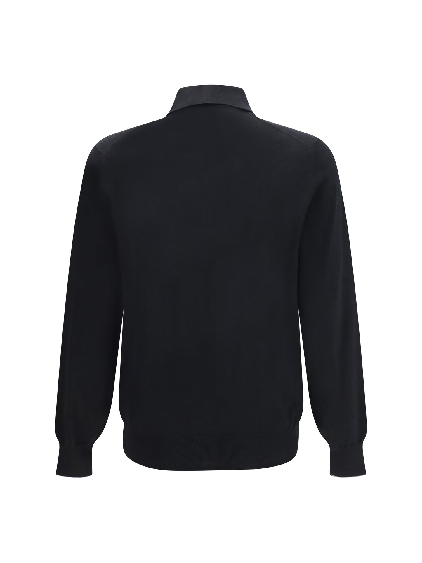 Brunello Cucinelli Men Long Sleeve Cotton Polo BRUNELLO CUCINELLI