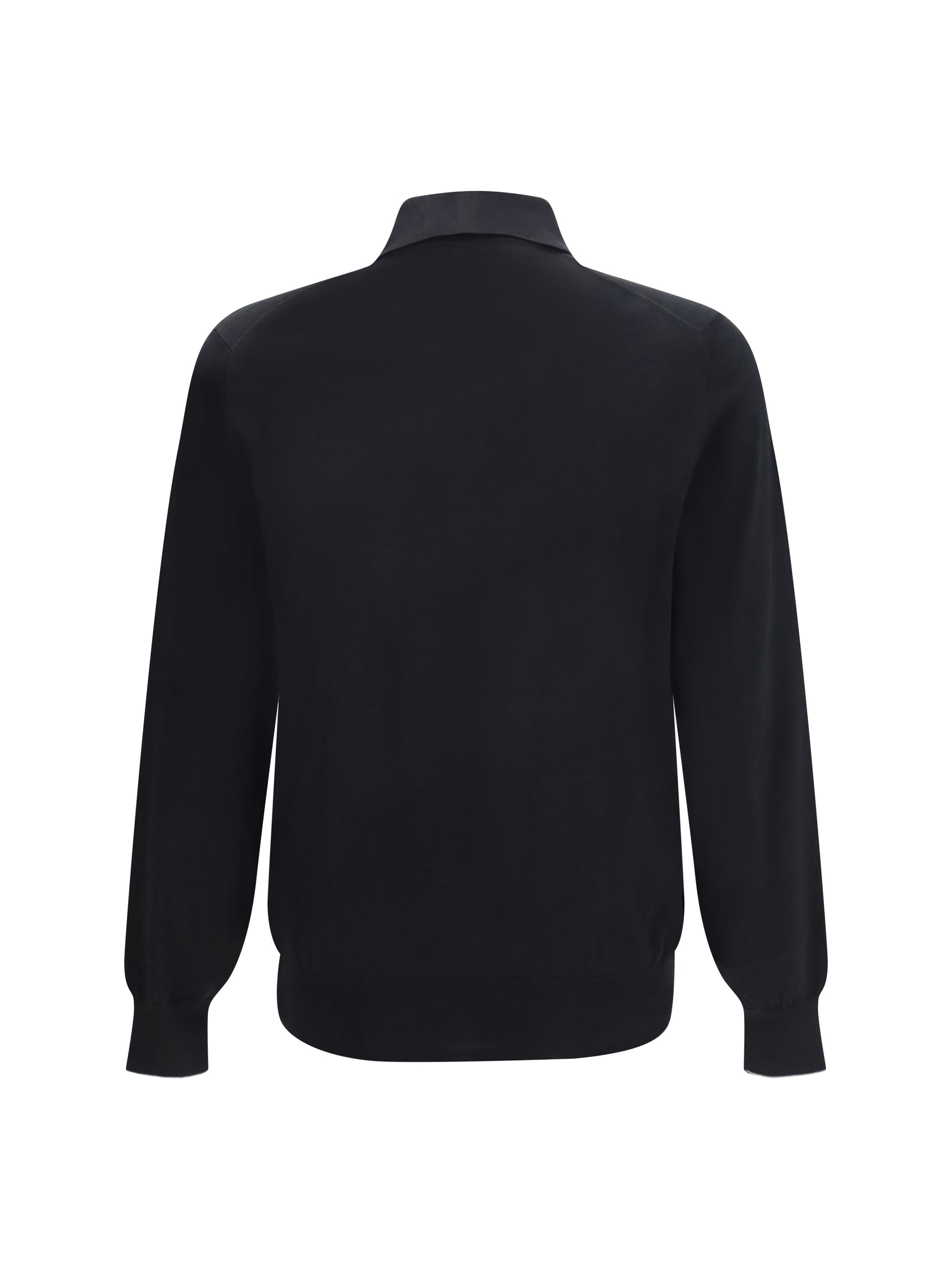 Brunello Cucinelli Men Long Sleeve Cotton Polo BRUNELLO CUCINELLI