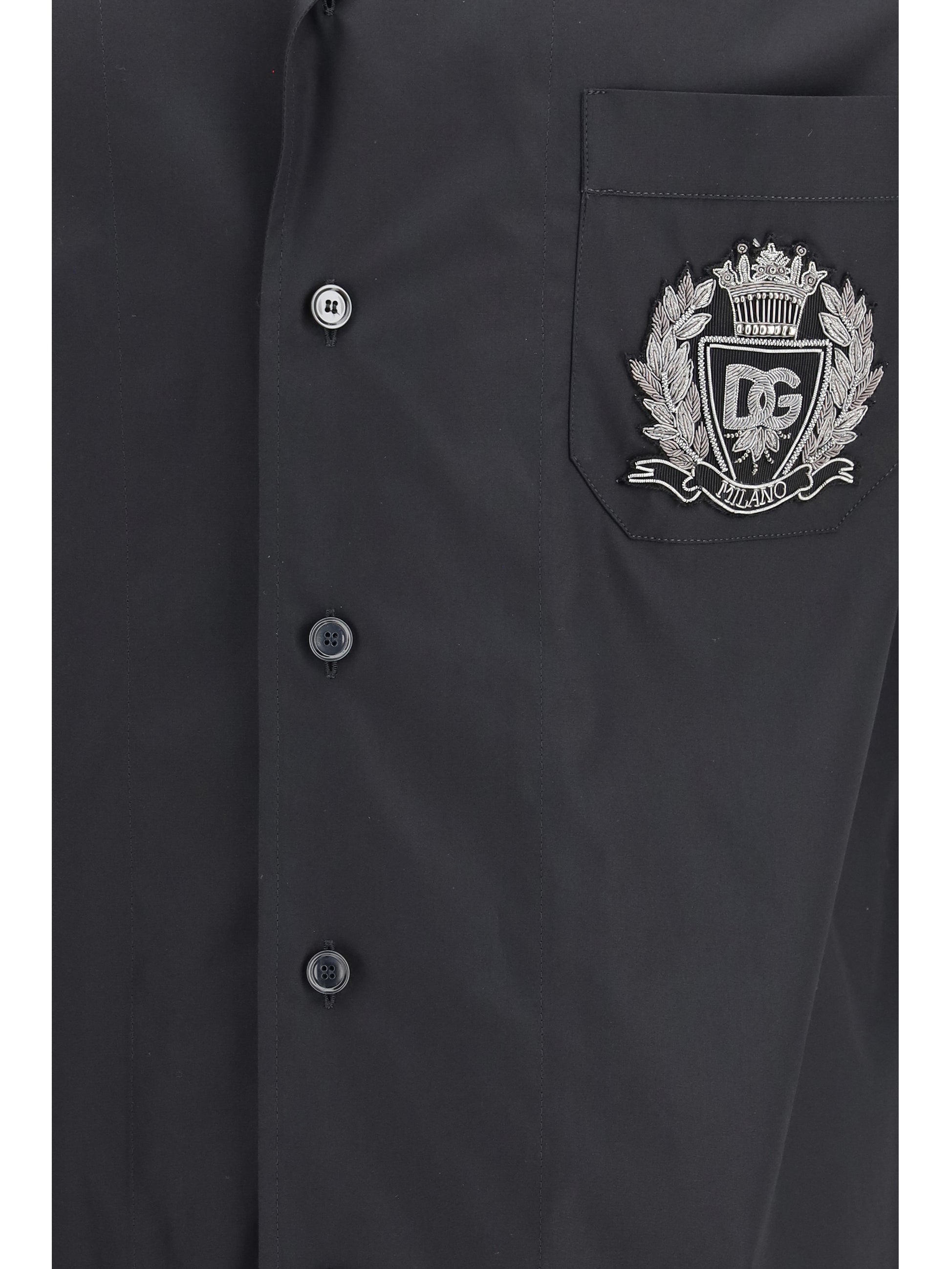 Dolce & Gabbana Men Hawaii Shirt In Cotton Poplin DOLCE & GABBANA