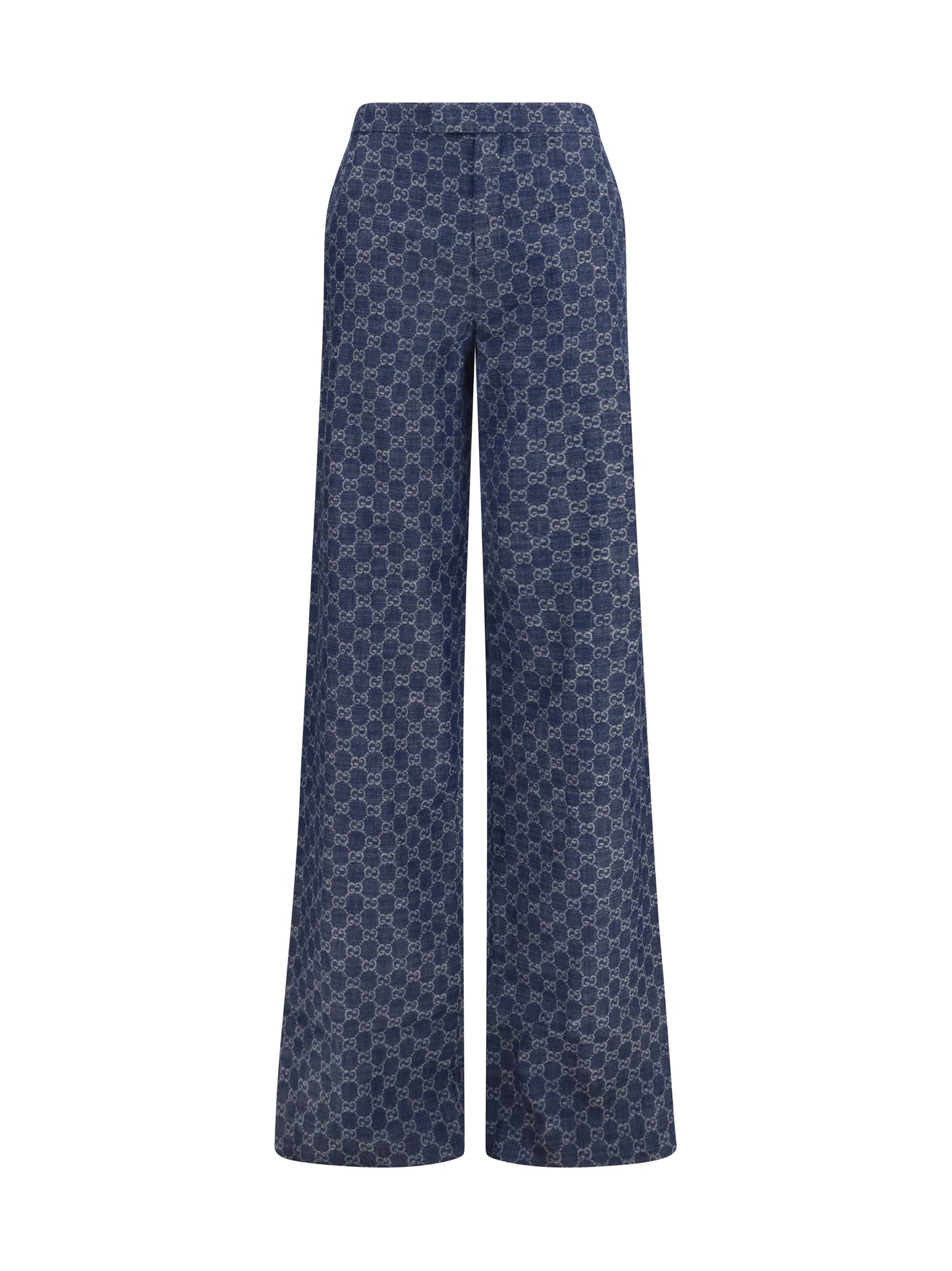 Gucci Women Gg Cotton Jacquard Denim Pants GUCCI