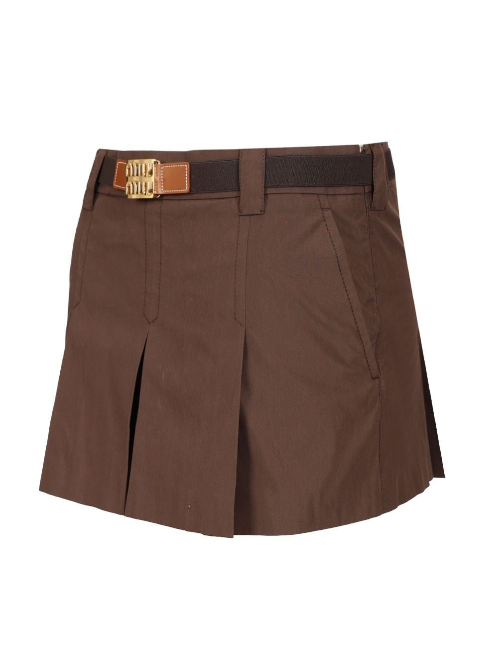 Miu Miu Women Gabardine Mini Skirt MIU MIU
