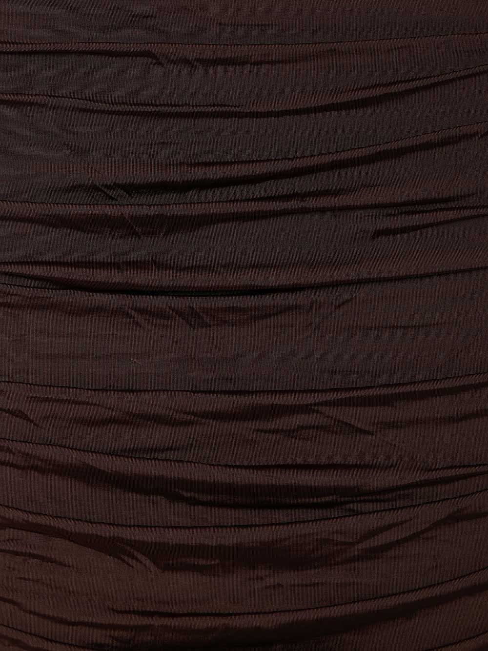 Rotate Women Dark Brown Draped Mini Dress ROTATE
