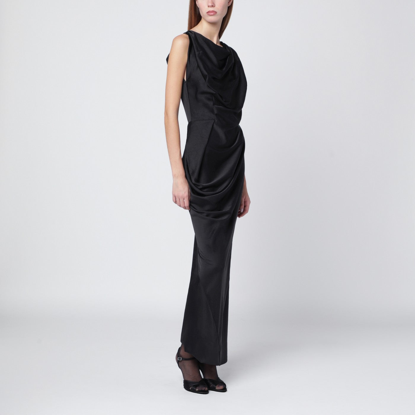 Vivienne Westwood Long Black Fond Dress Women VIVIENNE WESTWOOD