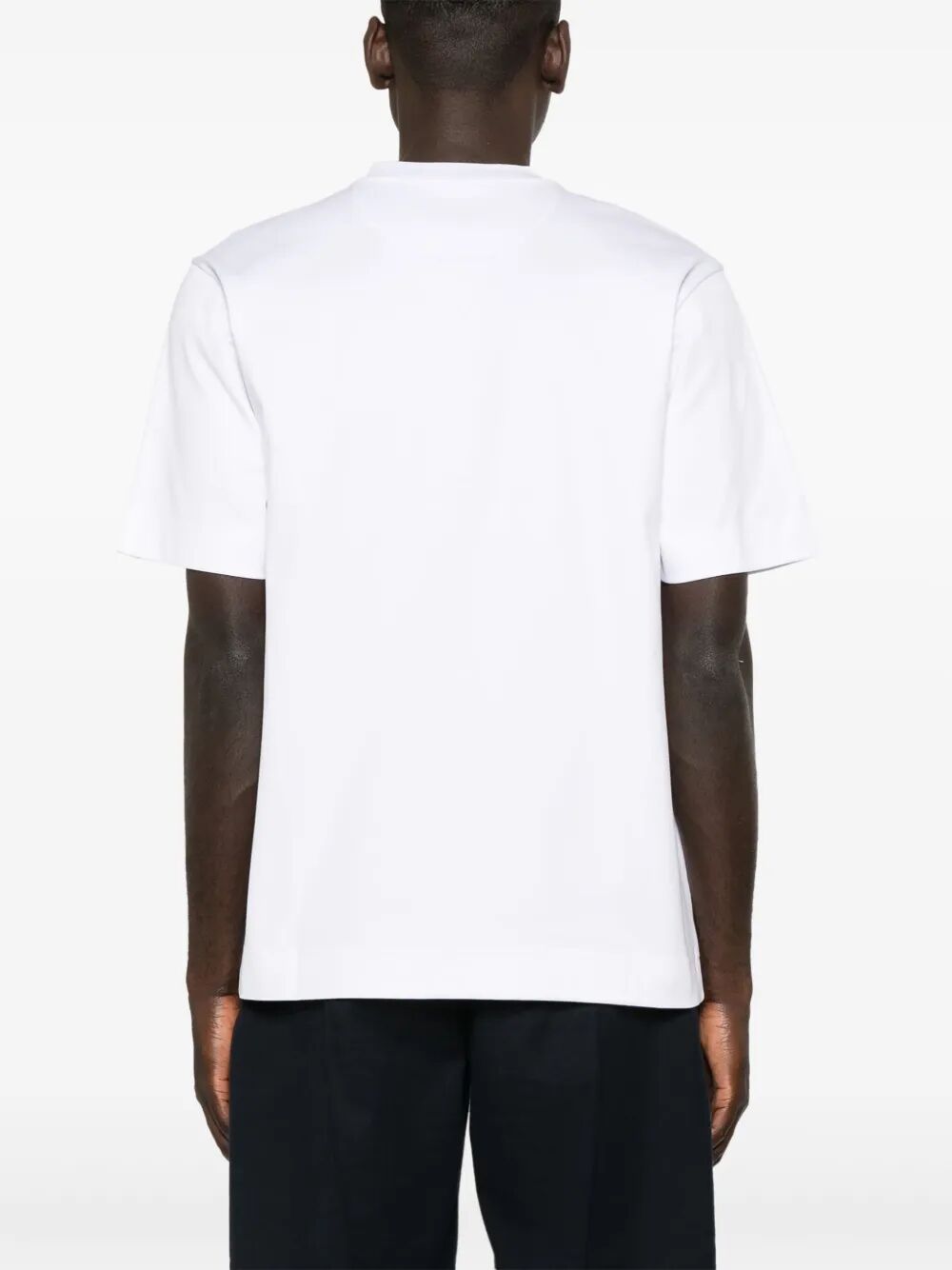 Fendi Men Zip-Detail Fendi Roma Cotton T-Shirt FENDI