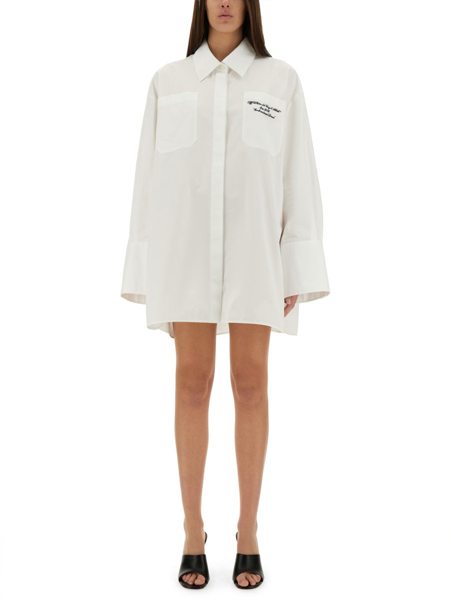 Off-White Women Oversized Poplin Shirt OFF-WHITE