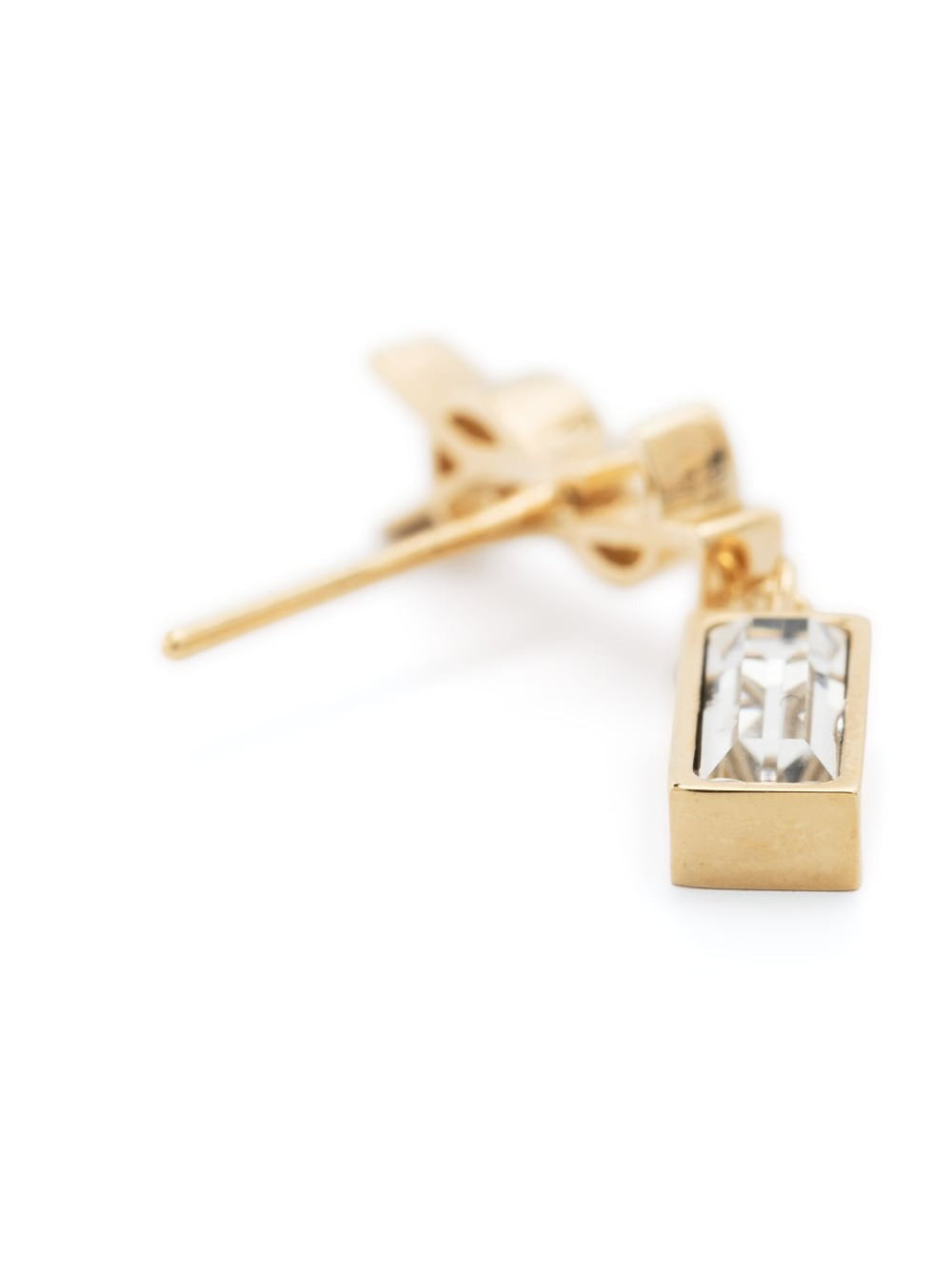 Saint Laurent Women Cassandre Single Earring In Metal And Rhinestones SAINT LAURENT