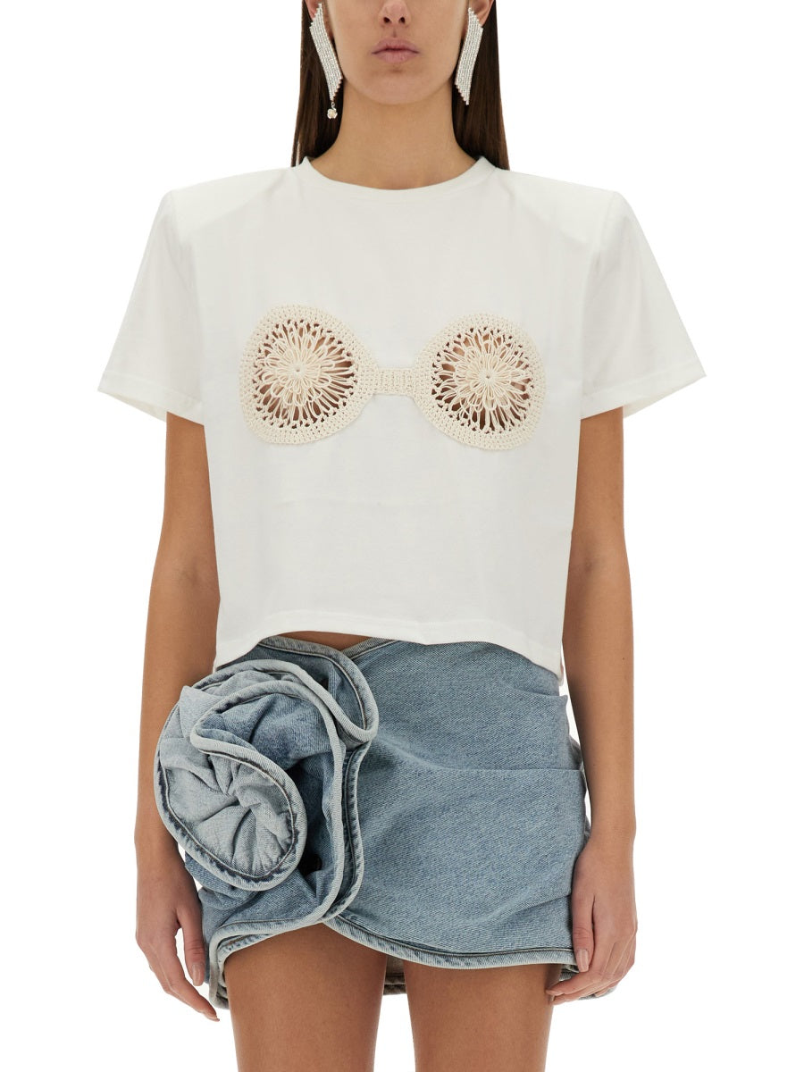 Magda Butrym Women T-Shirt With Crochet Bra MAGDA BUTRYM