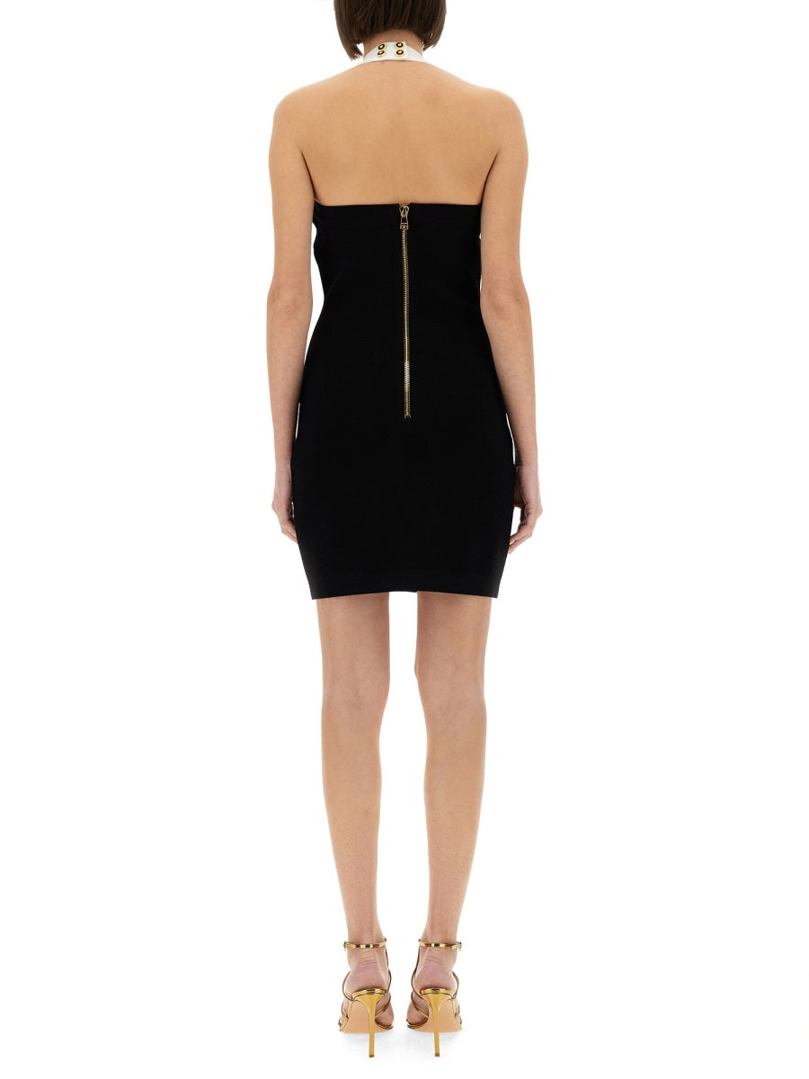 Balmain Women Two-Tone Dress With Open Back BALMAIN