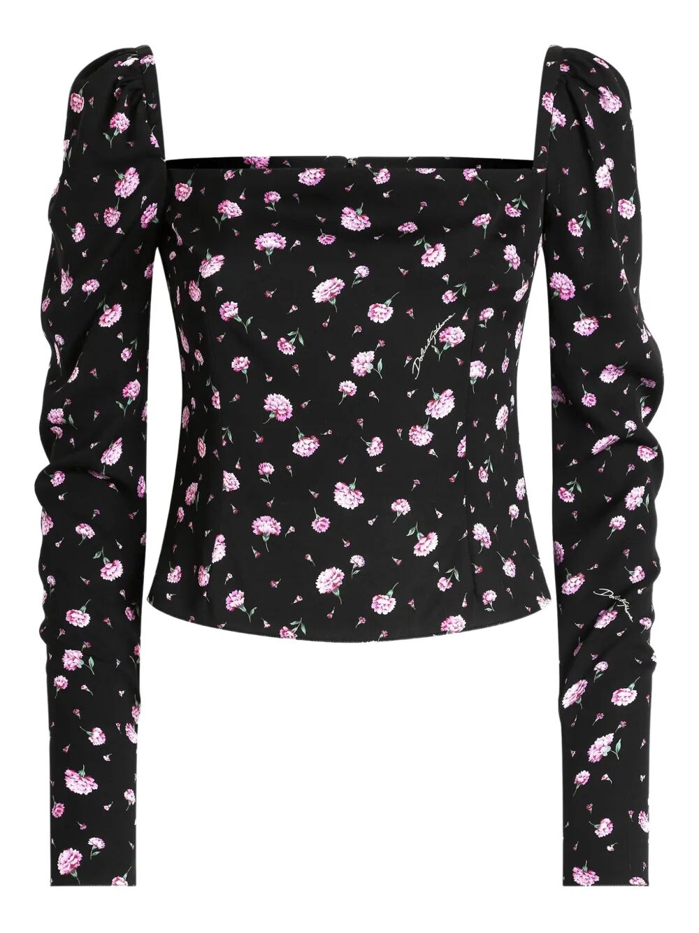 Dolce & Gabbana Women Carnations-Print Silk Top DOLCE & GABBANA