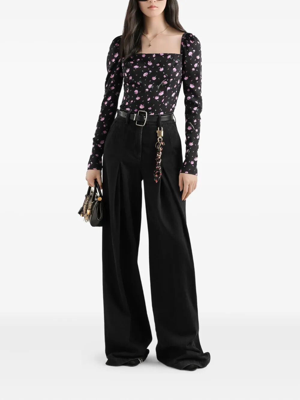 Dolce & Gabbana Women Carnations-Print Silk Top DOLCE & GABBANA