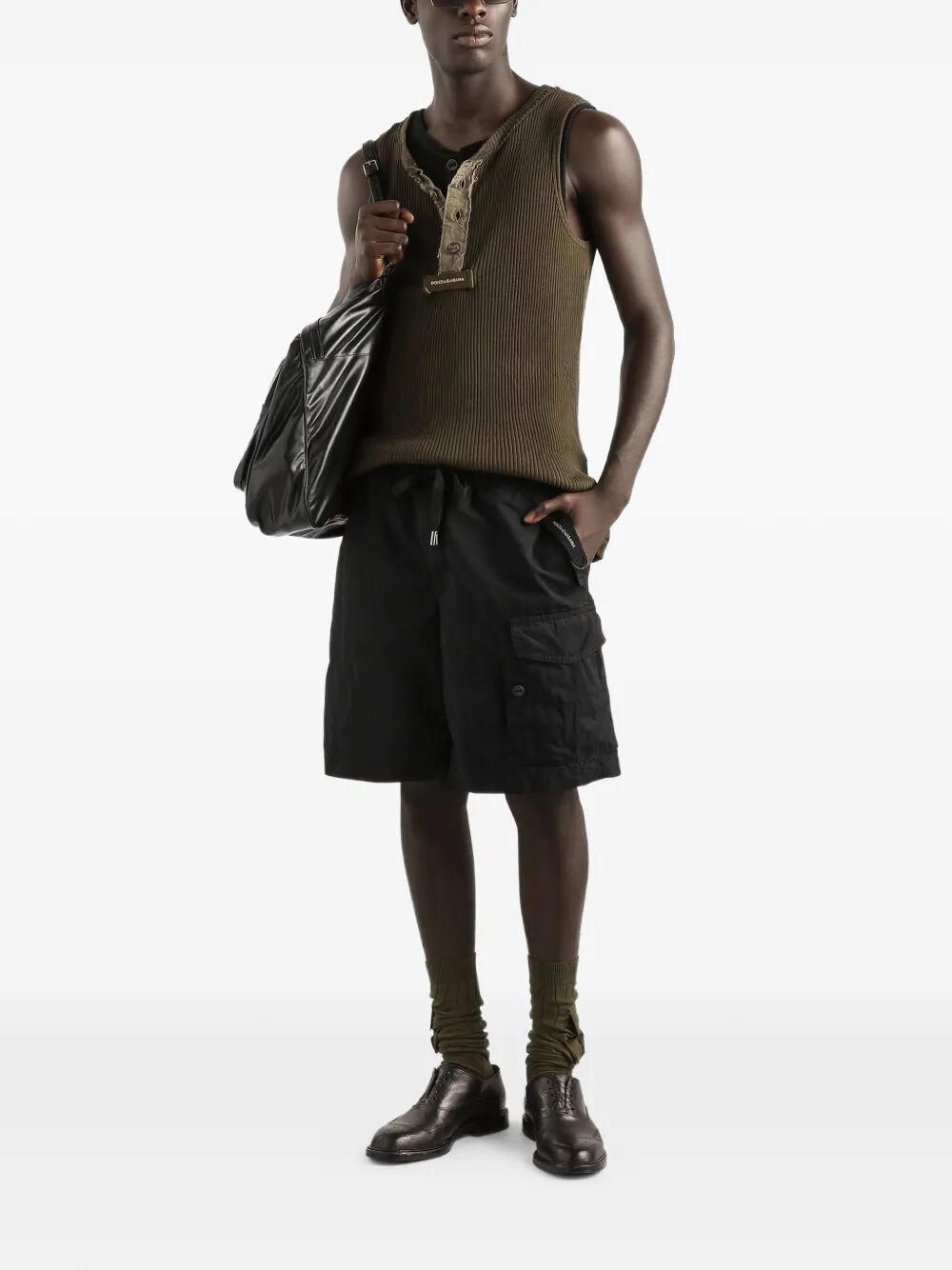 Dolce & Gabbana Men Waxed Faille Bermuda Shorts DOLCE & GABBANA