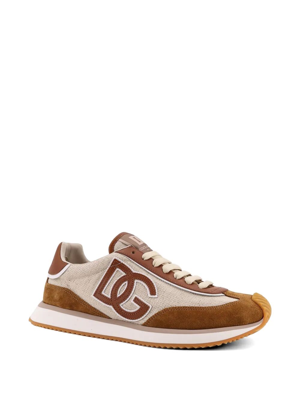 Dolce & Gabbana Men Dg Cushion Canvas And Suede Sneakers DOLCE & GABBANA