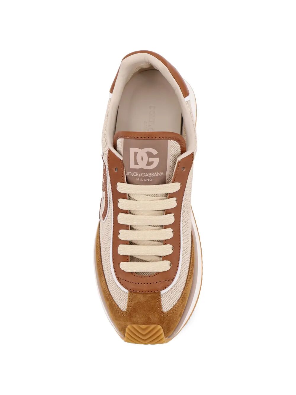 Dolce & Gabbana Men Dg Cushion Canvas And Suede Sneakers DOLCE & GABBANA