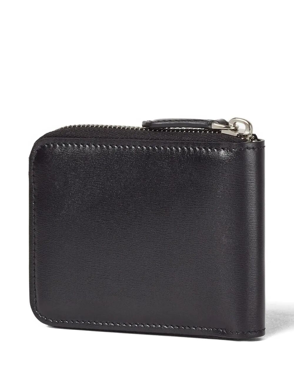 Fendi Men Leather Compact Wallet With Zip And Ff Logo FENDI