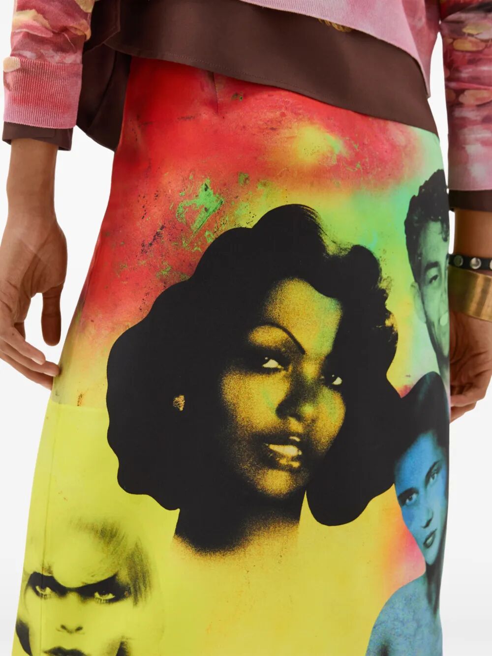 Versace Women "The Party" Print Silk Twill Pencil Skirt VERSACE