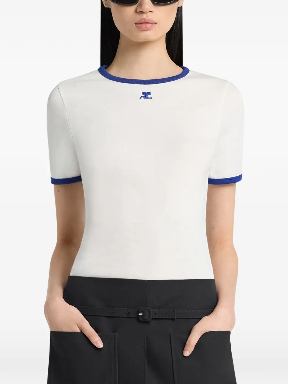 Courreges Women Heritage Contrast T-Shirt COURREGES