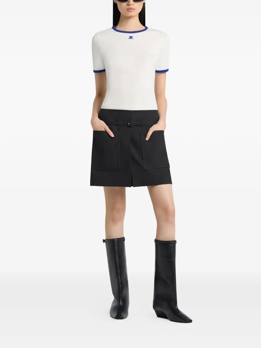 Courreges Women Heritage Contrast T-Shirt COURREGES