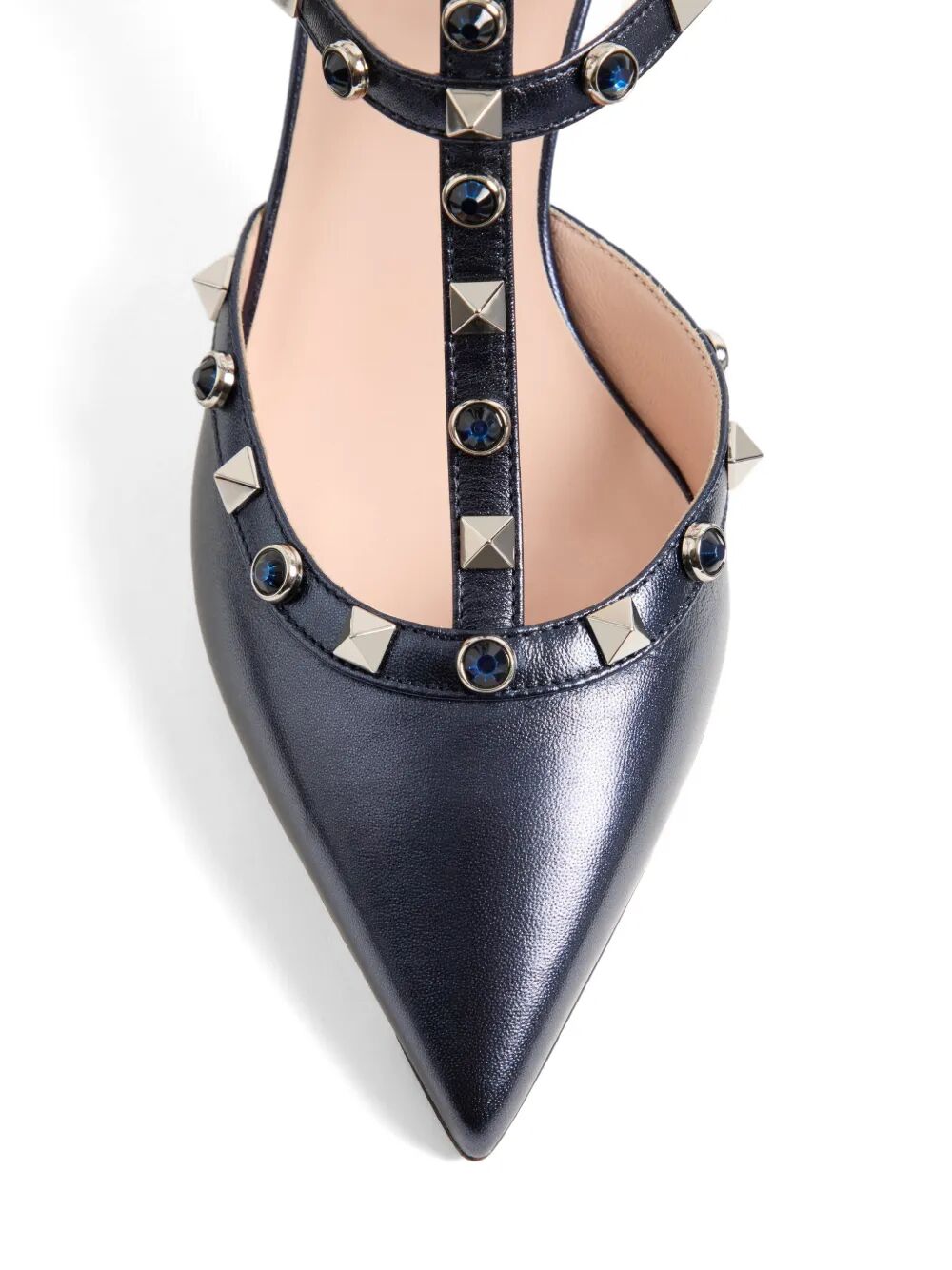 Valentino Garavani Women Rockstud 65 Pumps In Laminated Nappa Leather With Cabochon VALENTINO GARAVANI