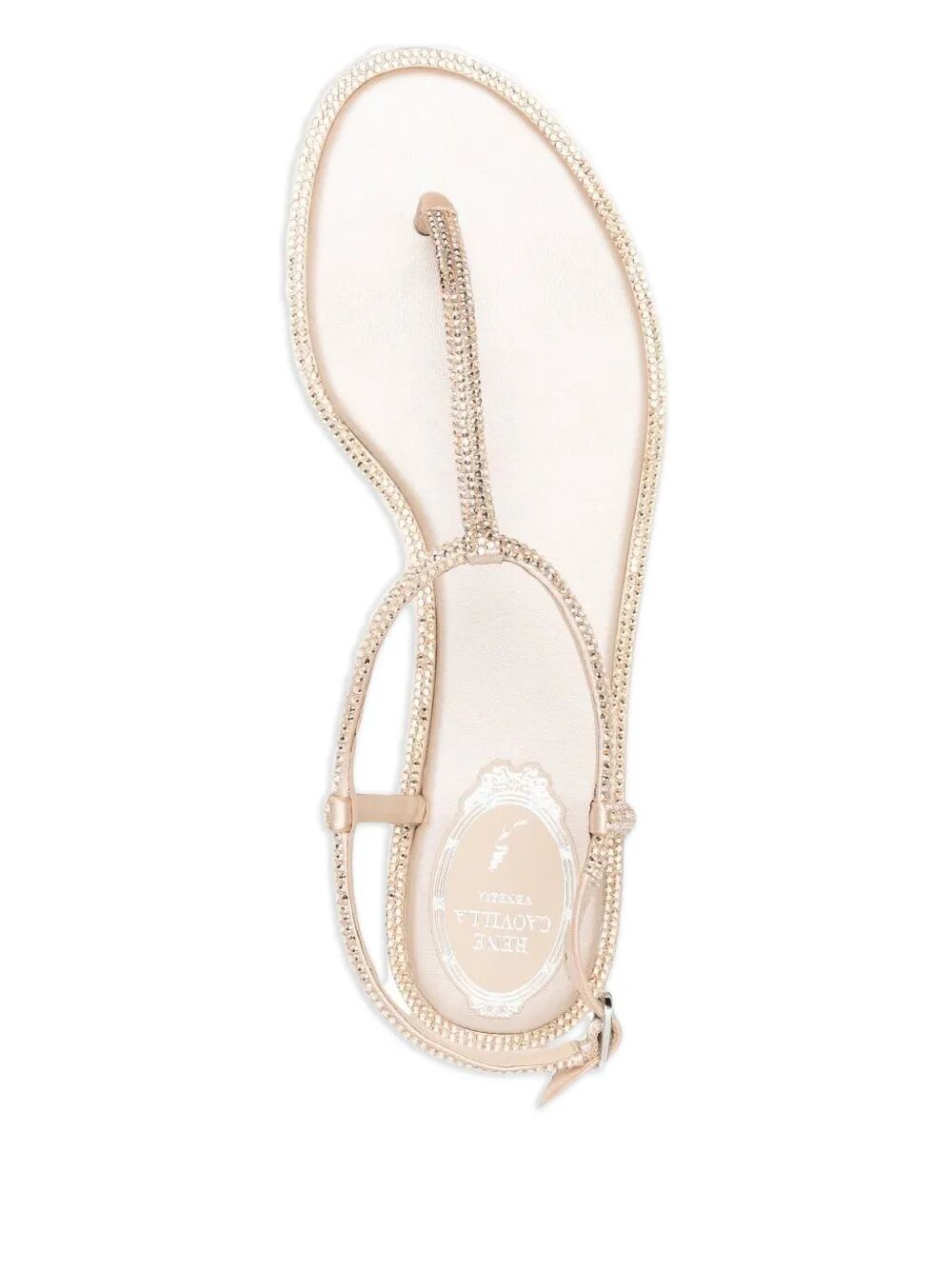 Rene Caovilla Women Diana 10 Crystal Flat Sandals RENE CAOVILLA