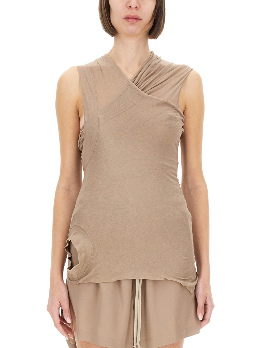 Rick Owens Women Top With Crossover RICK OWENS