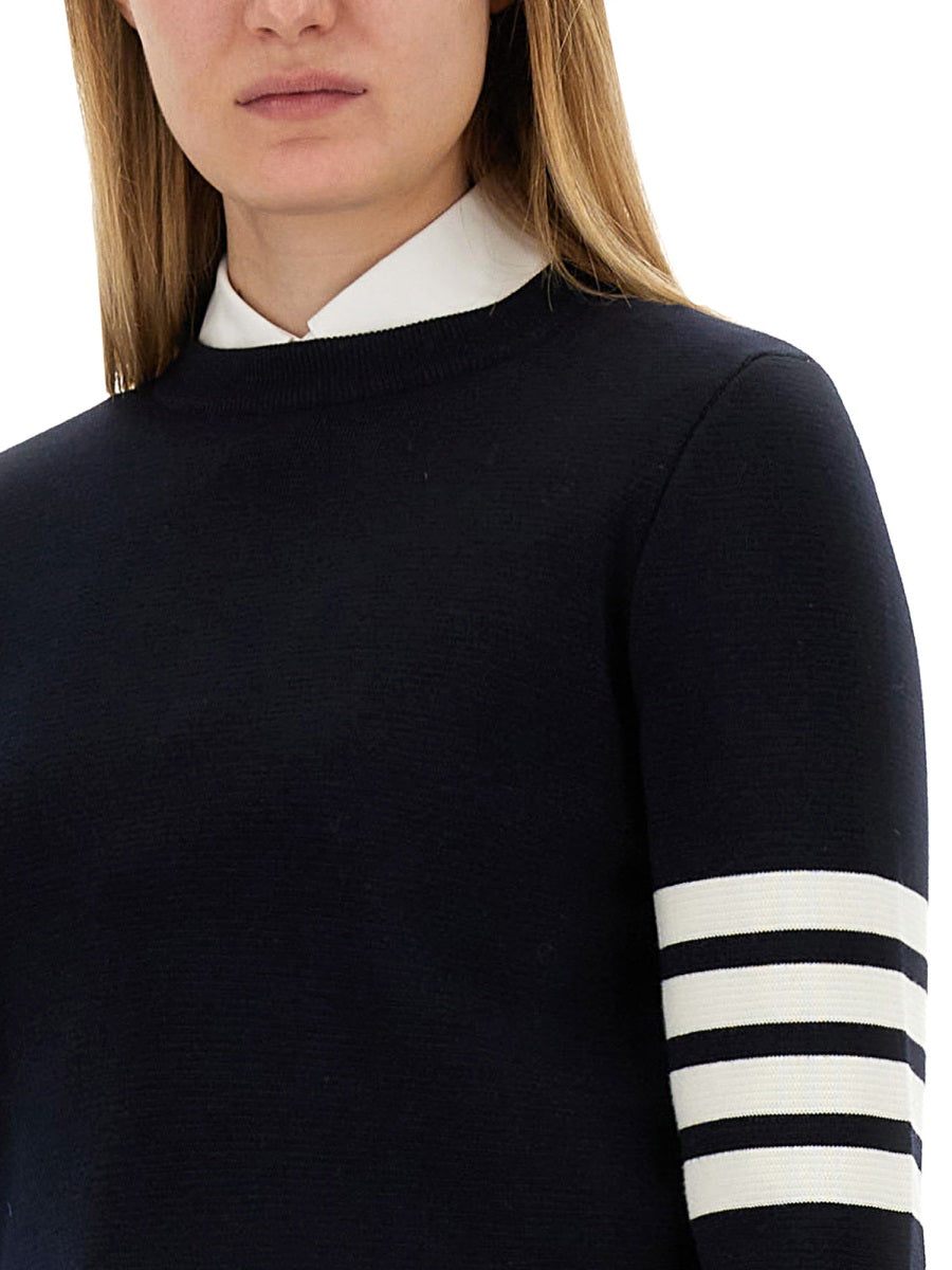 Thom Browne Women Milano Stitch Jersey With 4 Bars THOM BROWNE