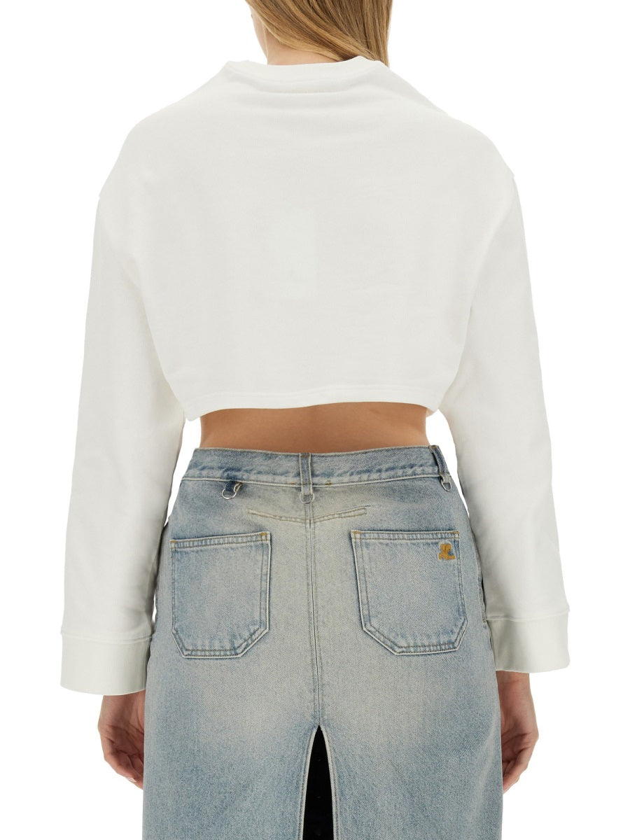 Courreges Women Cropped Sweatshirt COURREGES