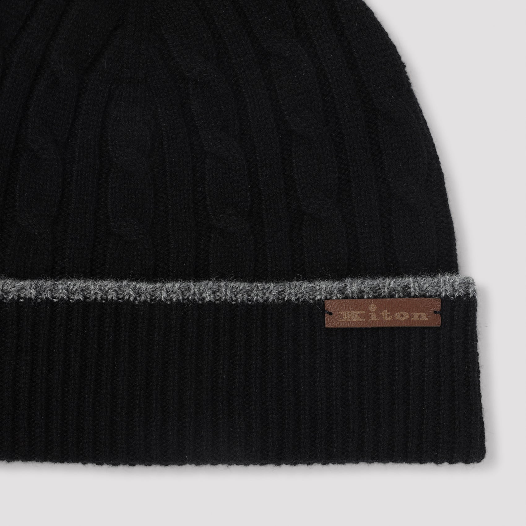 Kiton Cable-Knit Beanie Men KITON