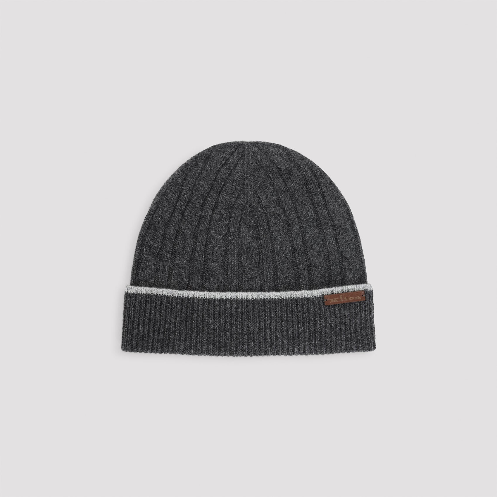 Kiton Cable-Knit Beanie Men KITON