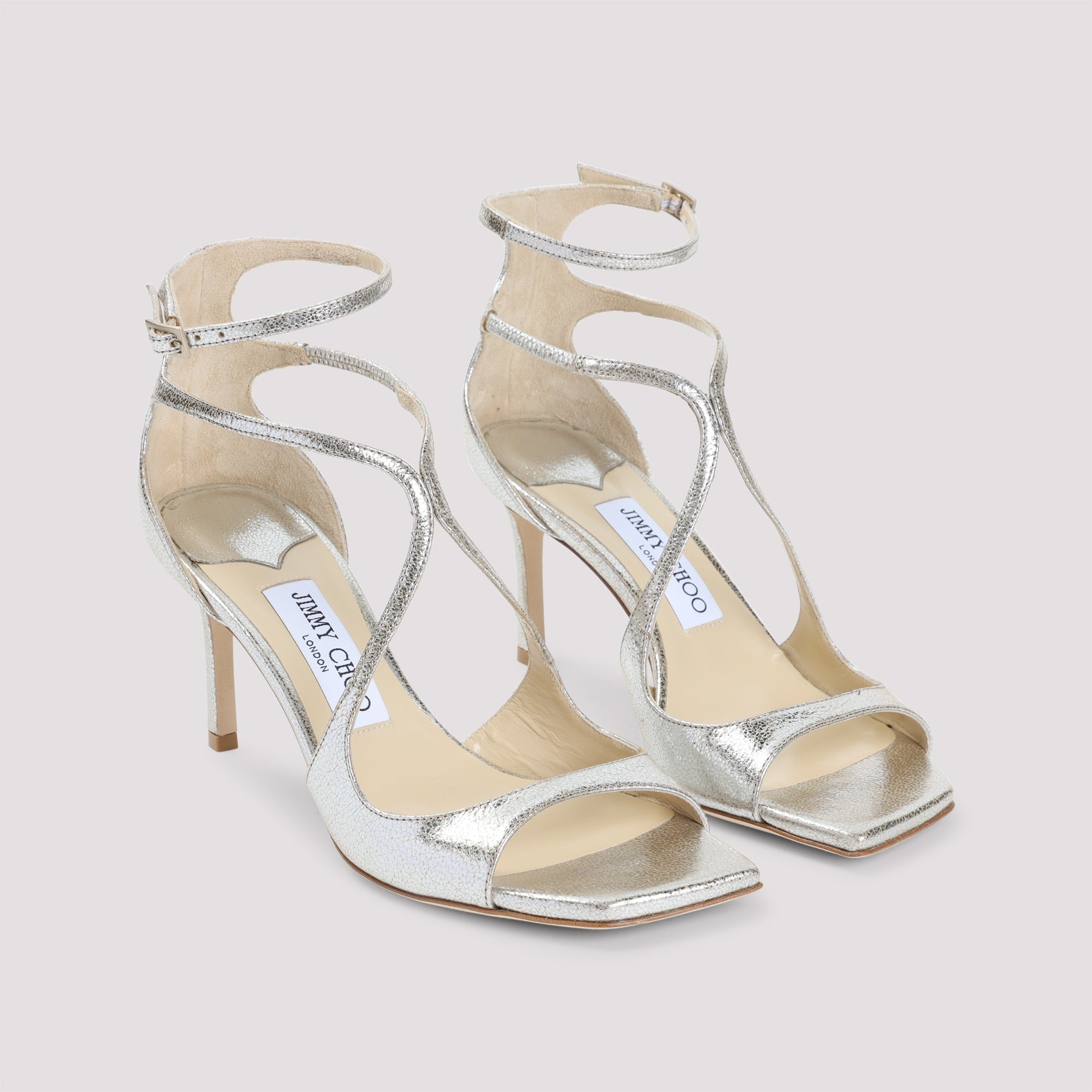 Jimmy Choo Leather Glitter Azia 75 Sandals Women JIMMY CHOO