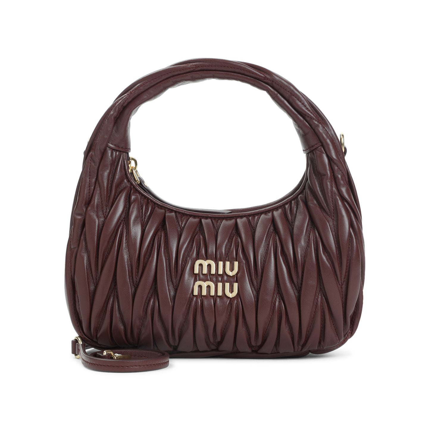 Miu Miu Small Wander Matelassé Hobo Bag Women MIU MIU
